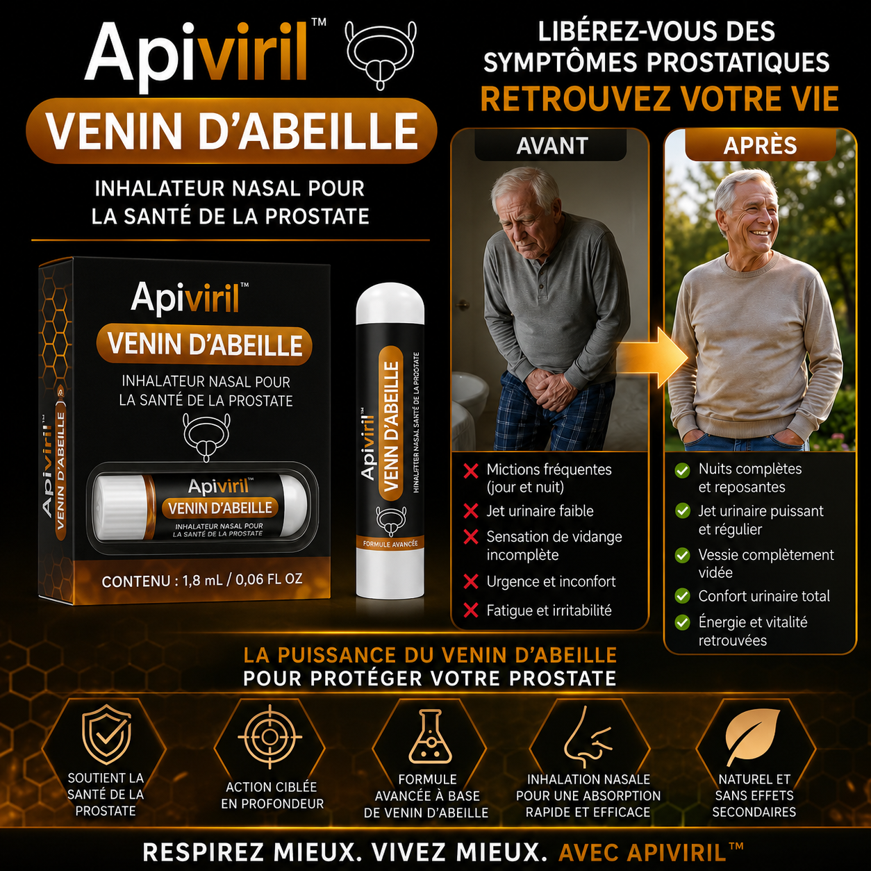 Apiviril™ Inhalateur au Venin d’Abeille | Obtenez une érection dure comme l’acier en quelques minutes !