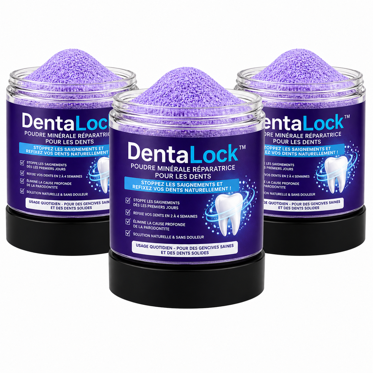 DentaLock™ Poudre Minérale Réparatrice pour les Dents | Stoppez les saignements et refixez vos dents naturellement !