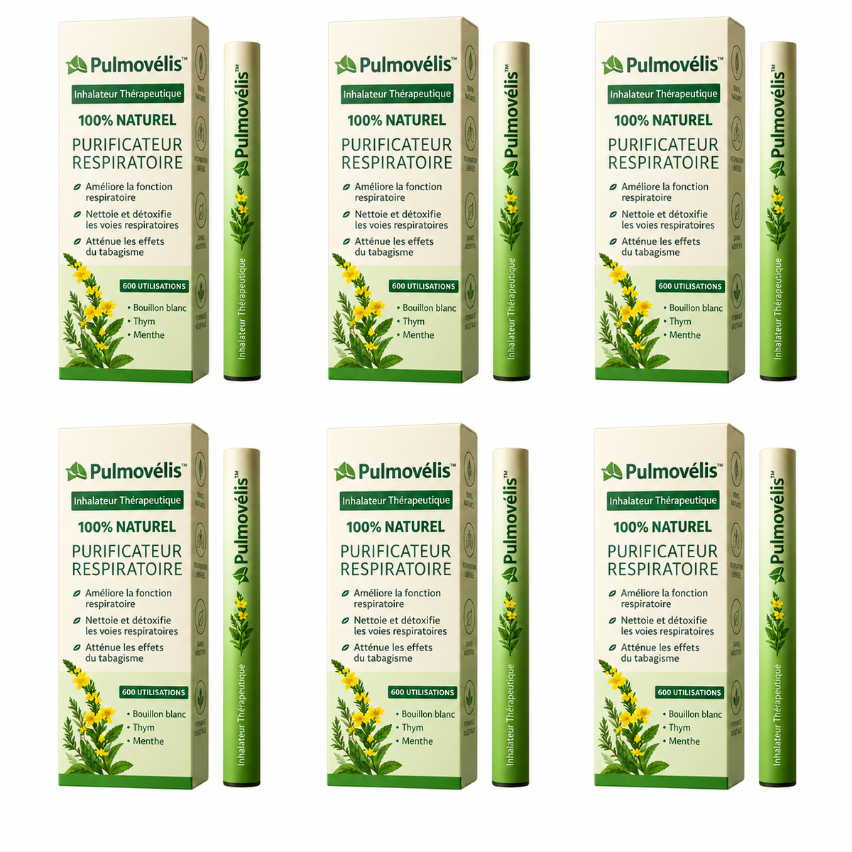 Pulmovélis™ Inhalateur Thérapeutique | Débouche vos poumons et stoppe l’essoufflement en 90 secondes!