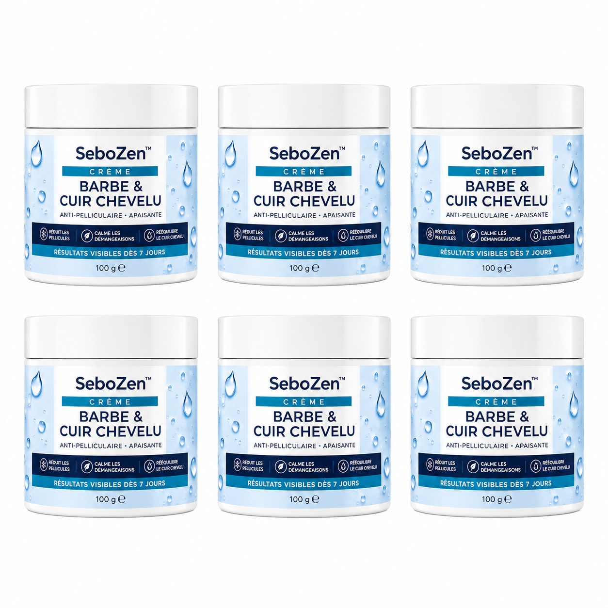 SeboZen™ Crème Barbe & Cuir Chevelu | Stoppez les pellicules visibles et calmez les démangeaisons en 7 jours !