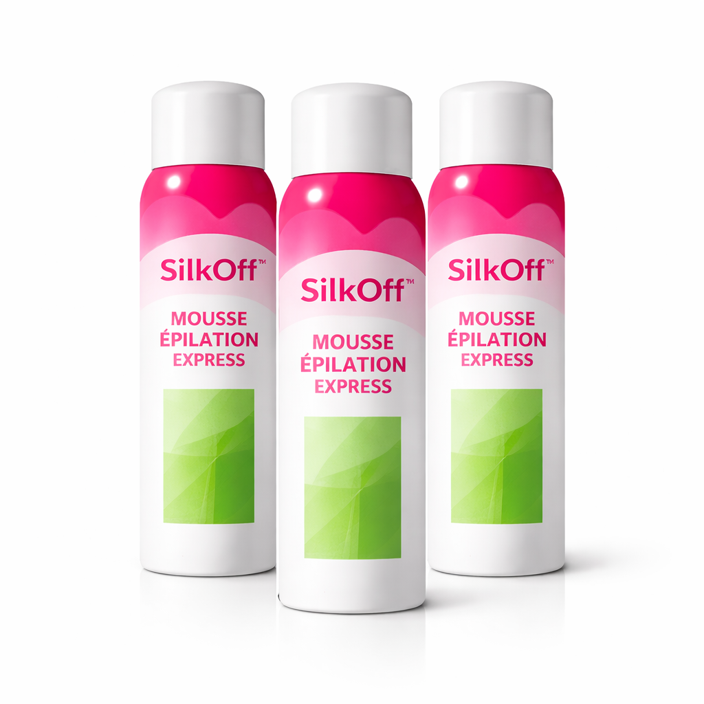 SilkOff™ Mousse Épilation Express | Éliminez vos poils en 3 minutes pour une peau lisse pendant 21 jours !