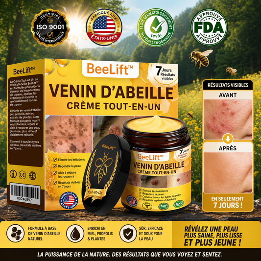 BeeLift™ Crème Venin d’Abeille Anti-Rides | Lifte votre peau et efface les taches en 7 jours chrono!