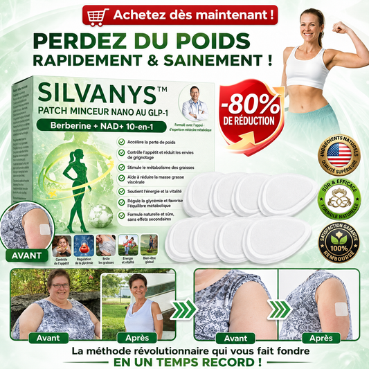 Silvanys™ Patch Minceur Nano au GLP-1 | Perdez jusqu’à 7 kg en 7 jours sans régime ni effort !