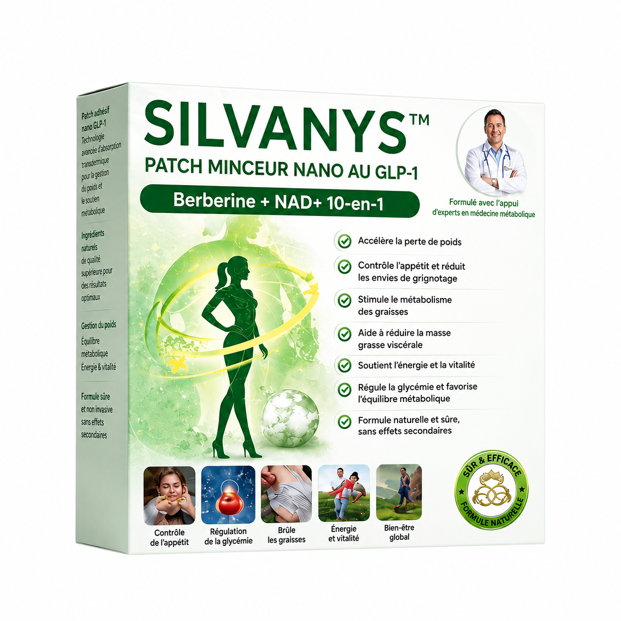Silvanys™ Patch Minceur Nano au GLP-1 | Perdez jusqu’à 7 kg en 7 jours sans régime ni effort !