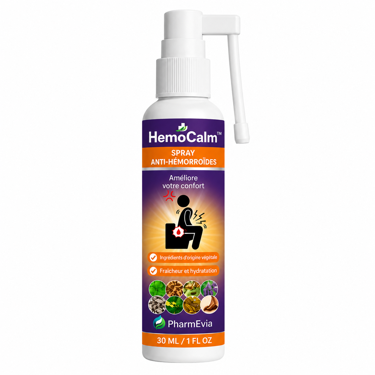 HemoCalm™ Spray Hémorroïdes | Apaisez brûlures, démangeaisons et gonflements dès les premières pulvérisations !