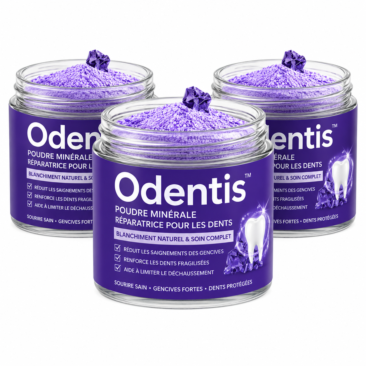 Odentis™ Poudre Minérale Réparatrice pour les Dents | Stoppez les saignements et refixez vos dents naturellement !
