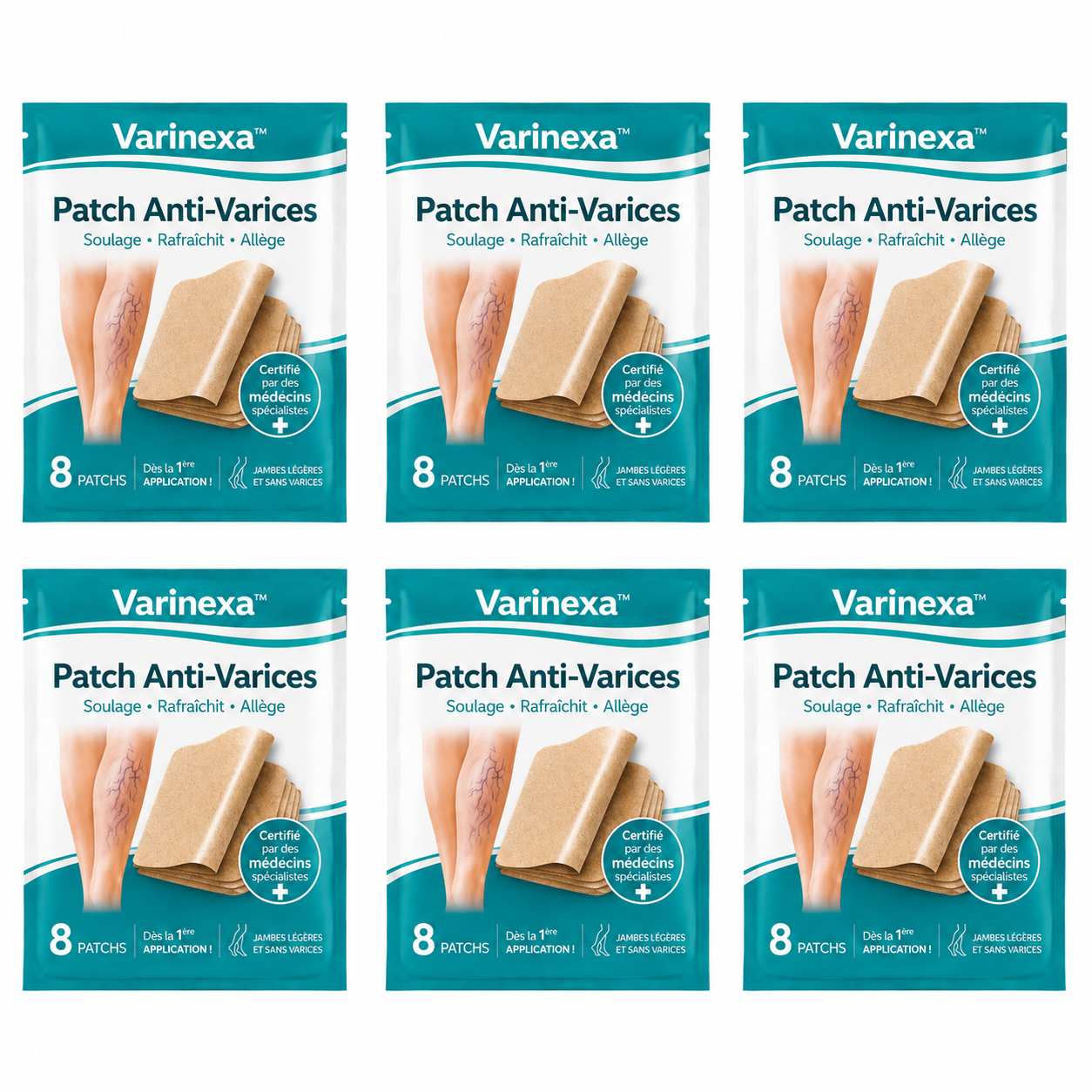Varinexa™ Patch Anti-Varices | Faites disparaître varices et douleurs de jambes en 3 minutes !