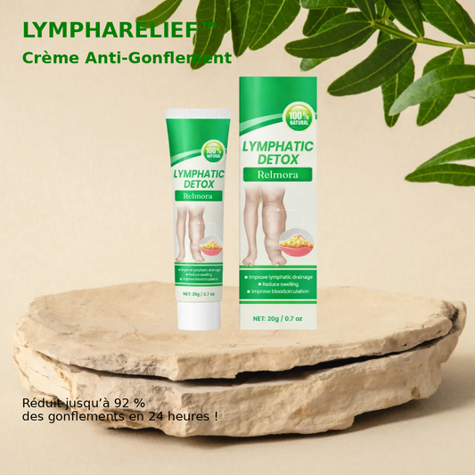 LymphaRelief™ Crème Anti-Gonflement | Réduit jusqu’à 92 % des gonflements en 24 heures !