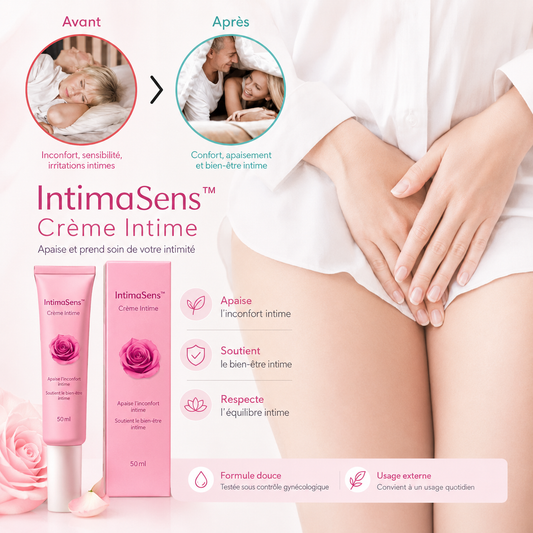 IntimaSens™ Crème Intime | Restaurez jusqu’à 94 % de votre sensibilité et de votre intimité en seulement 24 heures !