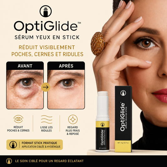 OptiGlide™ Sérum Yeux en Stick | Effacez 97% de vos poches et rides en 24 heures chrono !