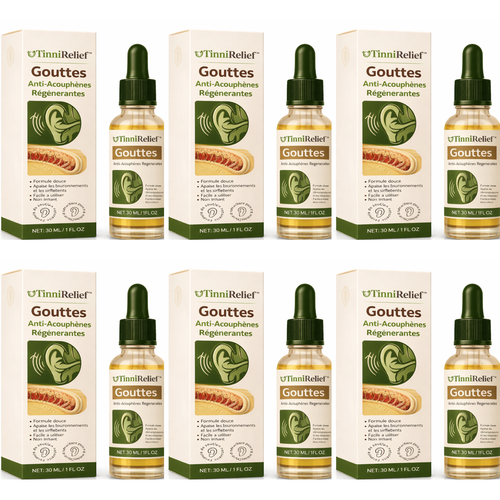 TinniRelief™ Gouttes Anti-Acouphènes Régénérantes | Apaise les acouphènes sans thérapie sonore — et commence à soutenir la réparation des cellules ciliées en seulement 4 jours !